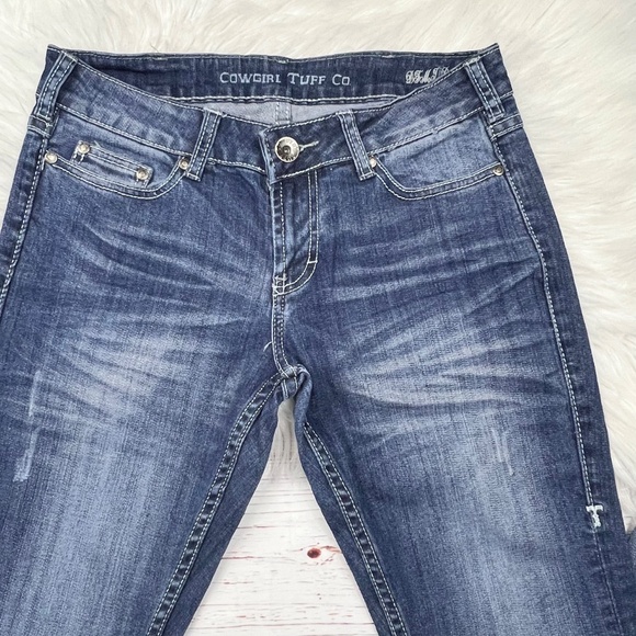 👖|•COWGIRL TUFF•| DFMI Dallas Straight Leg Jeans Size 27x33👖 - Picture 3 of 13